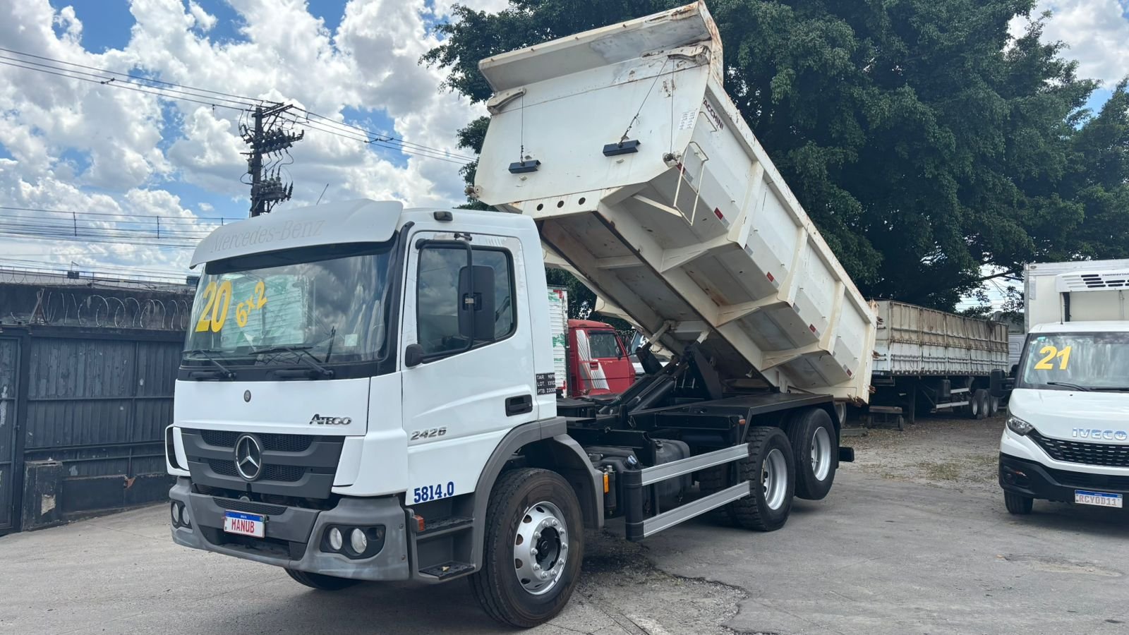 Atego 2426 6×2 2020 Caçamba Basculante Facchini 12m³ e Ar Condic.